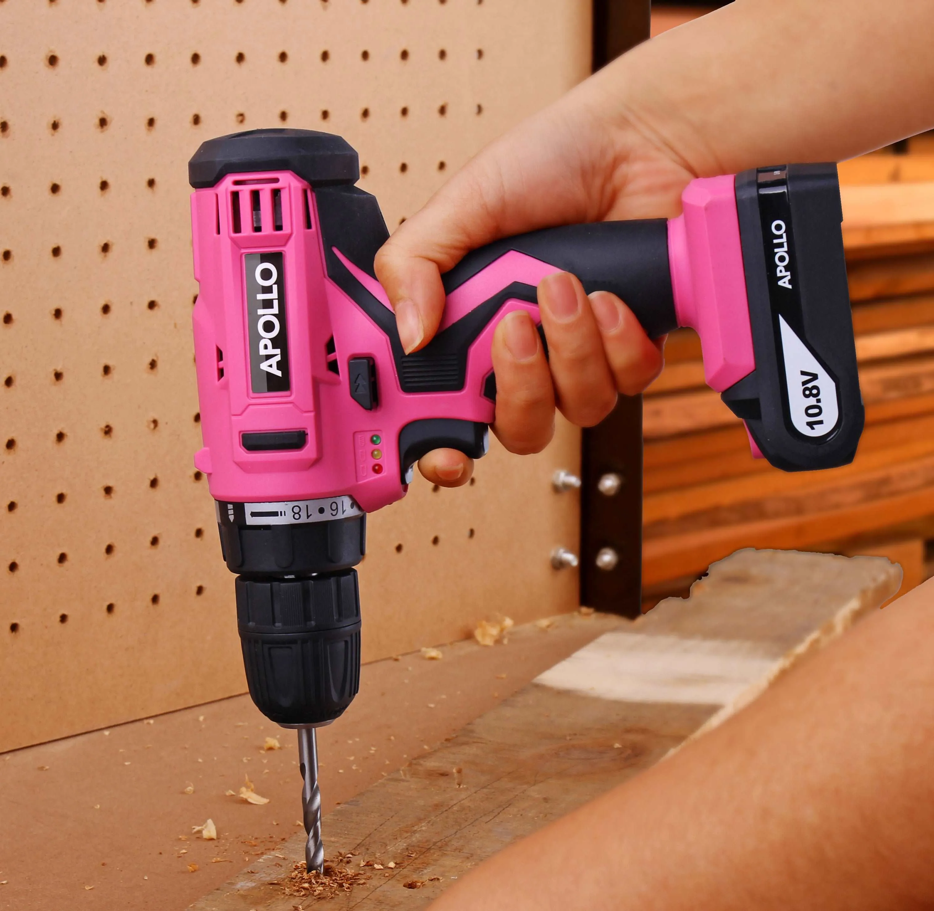 10.8 Volt Lithium-Ion Cordless Drill with 30 Piece Accessory Set PINK - DT4937P