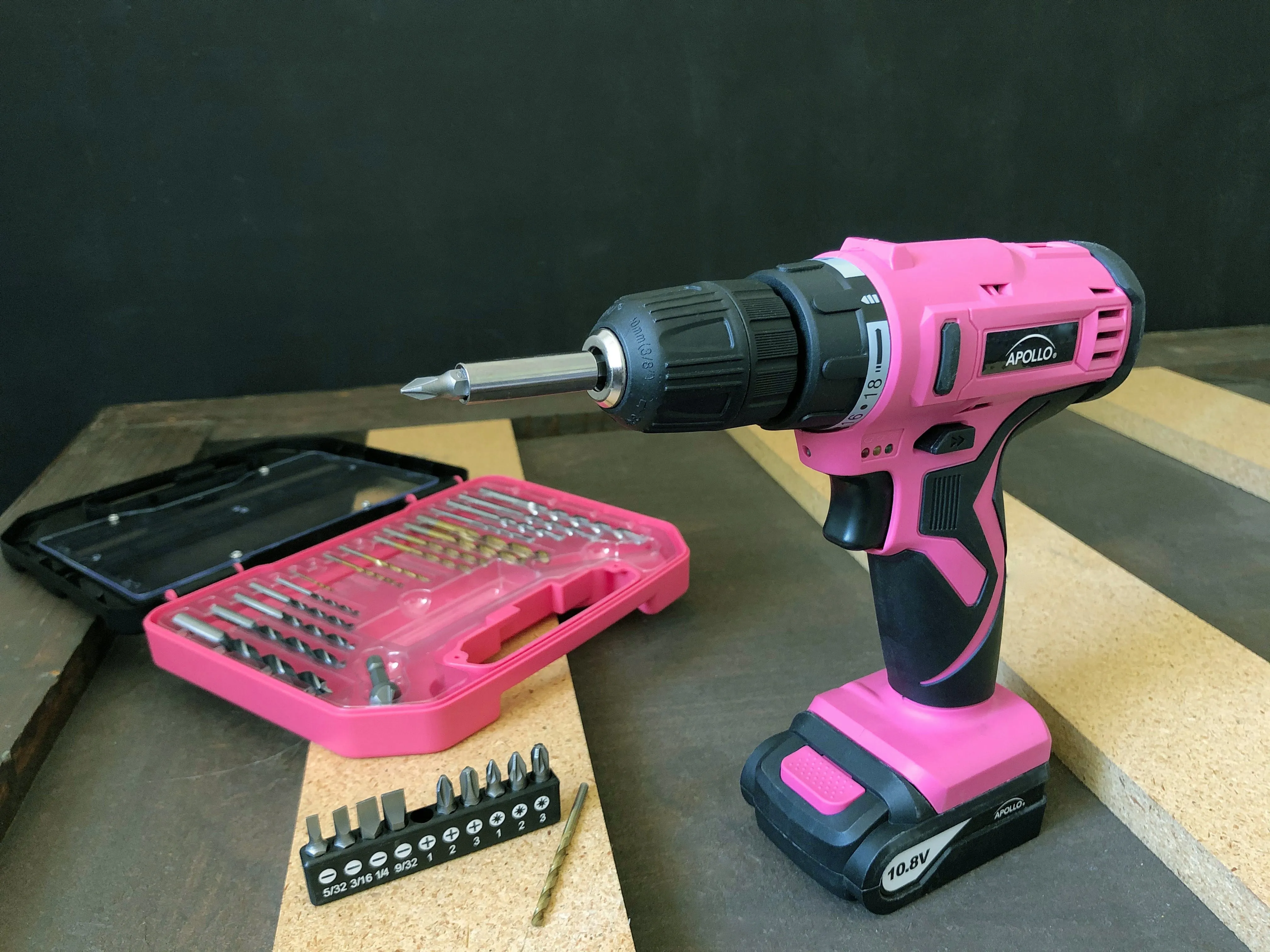 10.8 Volt Lithium-Ion Cordless Drill with 30 Piece Accessory Set PINK - DT4937P