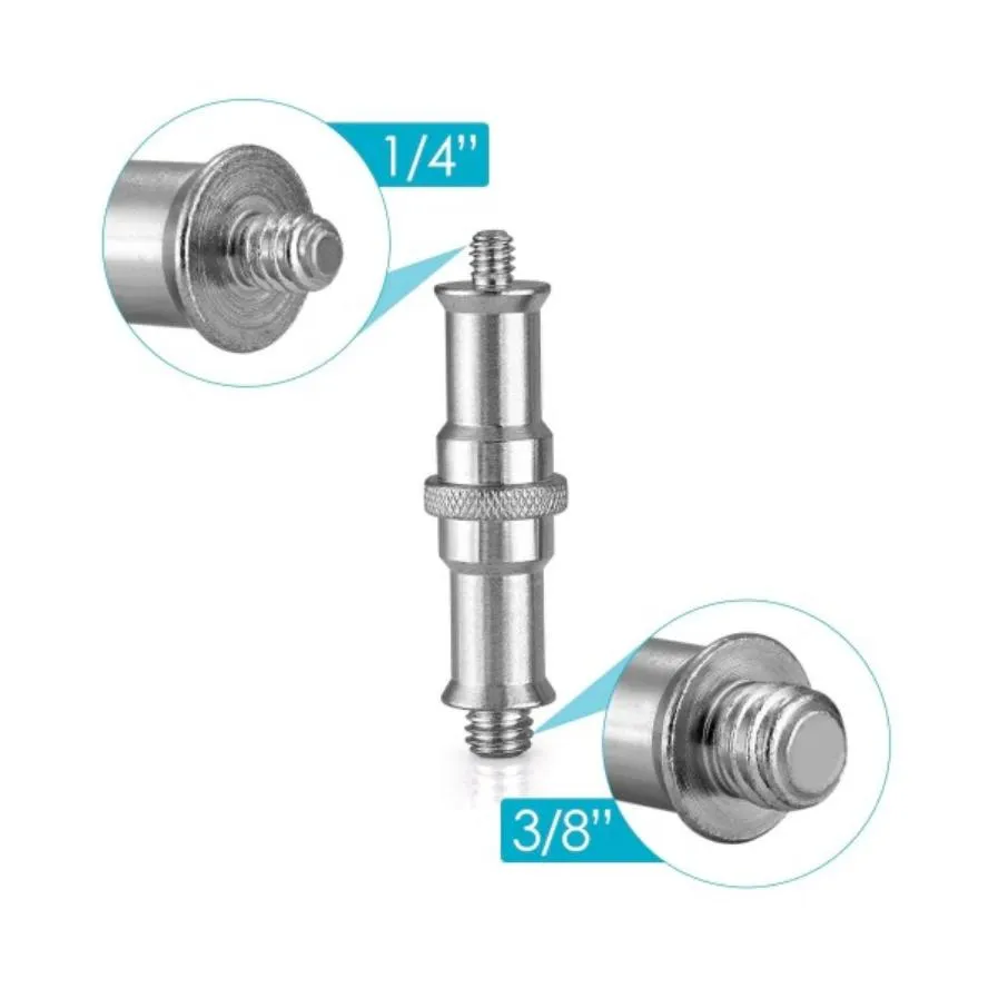 1/4 to 3/8 inch Metal Male Convertor Threaded Screw Adapter Spigot