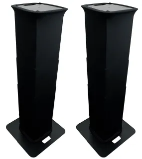 2) Rockville RTP-GO Black Portable Folding DJ Totem Light Stands   Bags   Scrims (2) RTP-GO BLACK