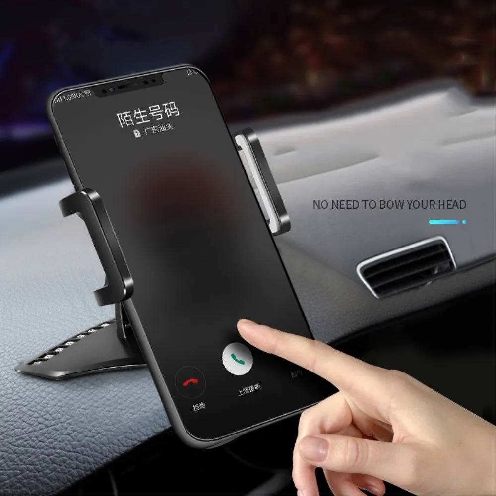 3 in 1 Car GPS Smartphone Holder: Dashboard / Visor Clamp   AC Grid Clip for Manta Senior Phone Big Light MS1702 - Black