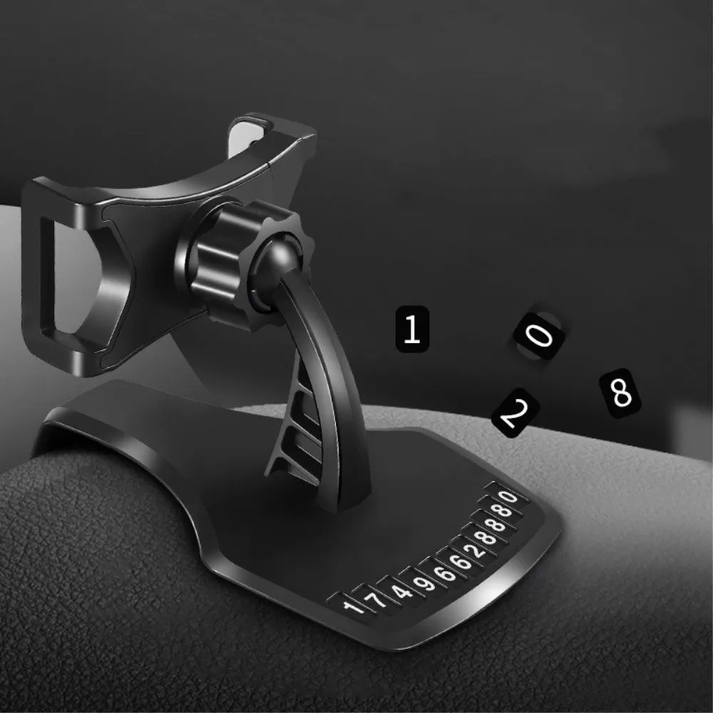 3 in 1 Car GPS Smartphone Holder: Dashboard / Visor Clamp   AC Grid Clip for Manta Senior Phone Big Light MS1702 - Black