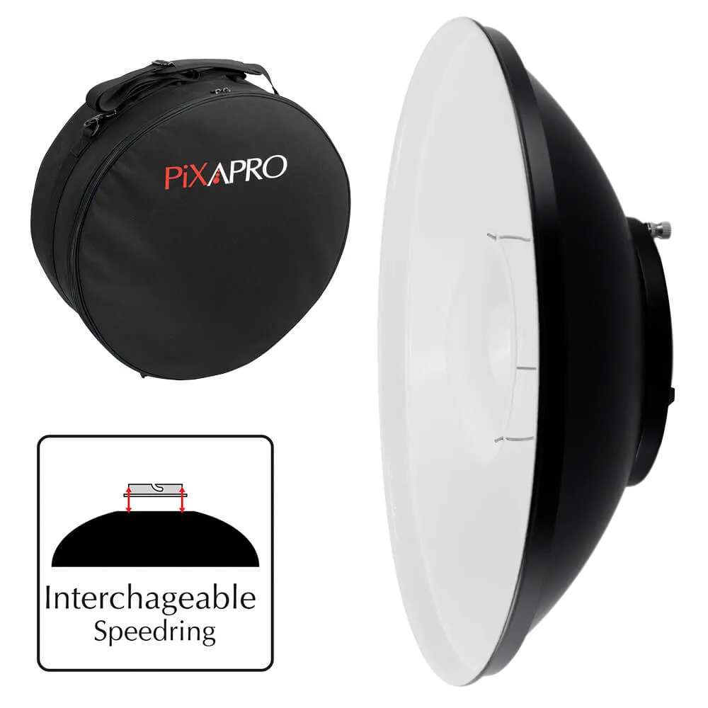 42cm (16.5") White Beauty Dish with Padded Carry Case