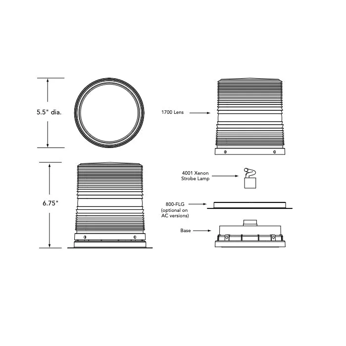 824 Series Multi-Strobe Beacon
