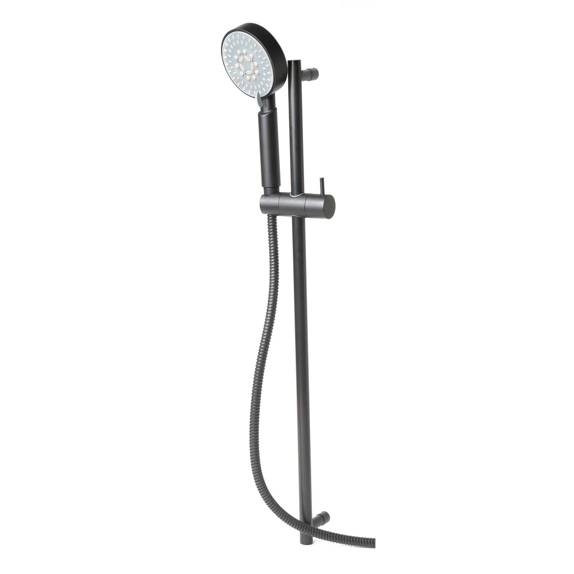 ALFI Brand AB7938-BM Black Matte Round Sliding Rail Hand Shower Set
