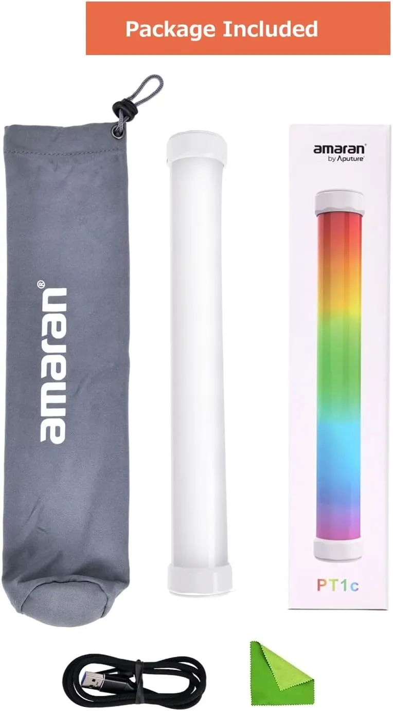 Amaran PT1c RGB LED Pixel Tube Light (1')