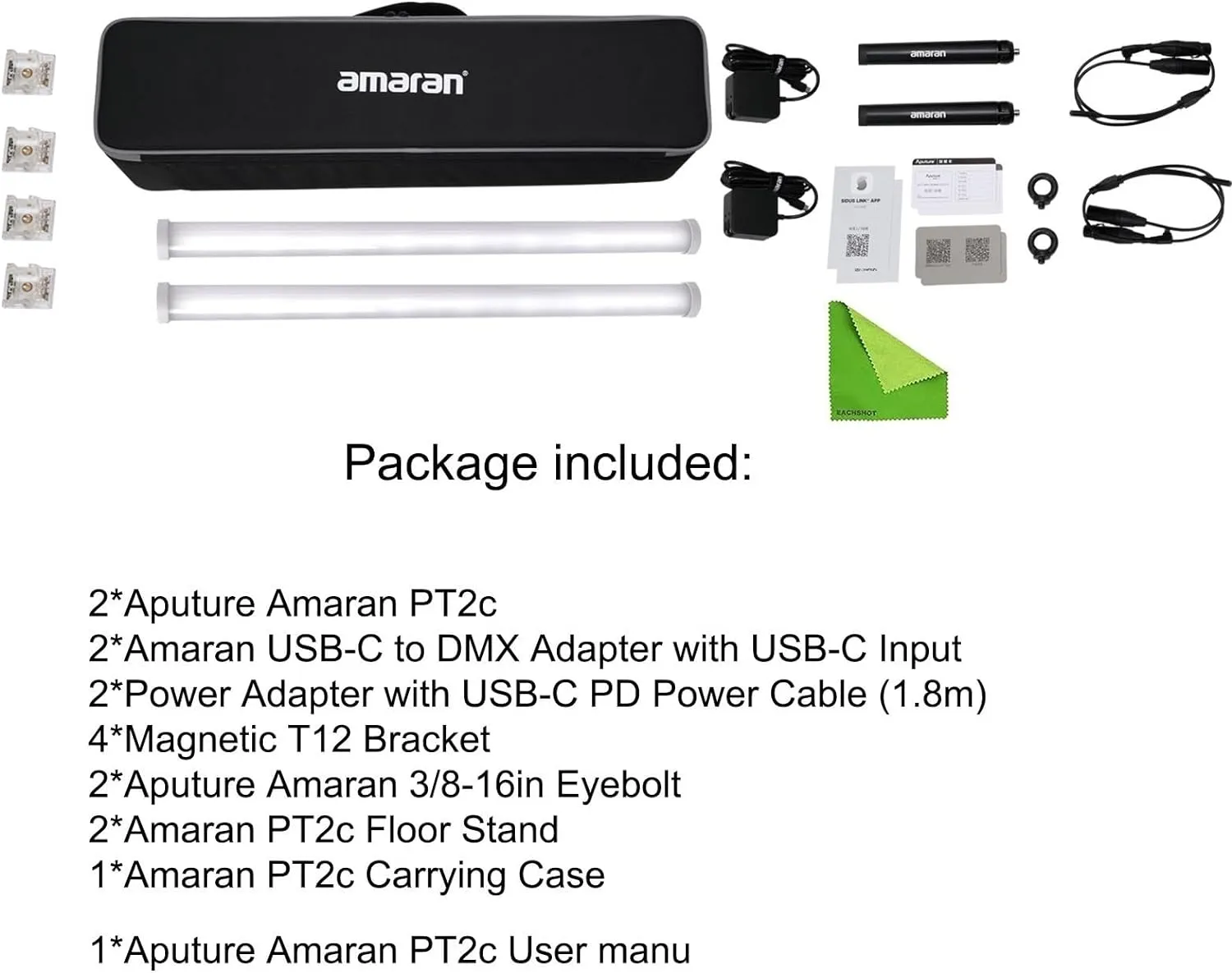 Amaran PT2c RGB LED Pixel Tube Light (2')