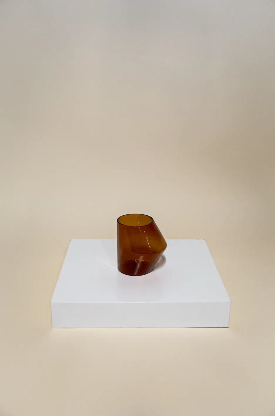 Amber Double Stack Glass Cup