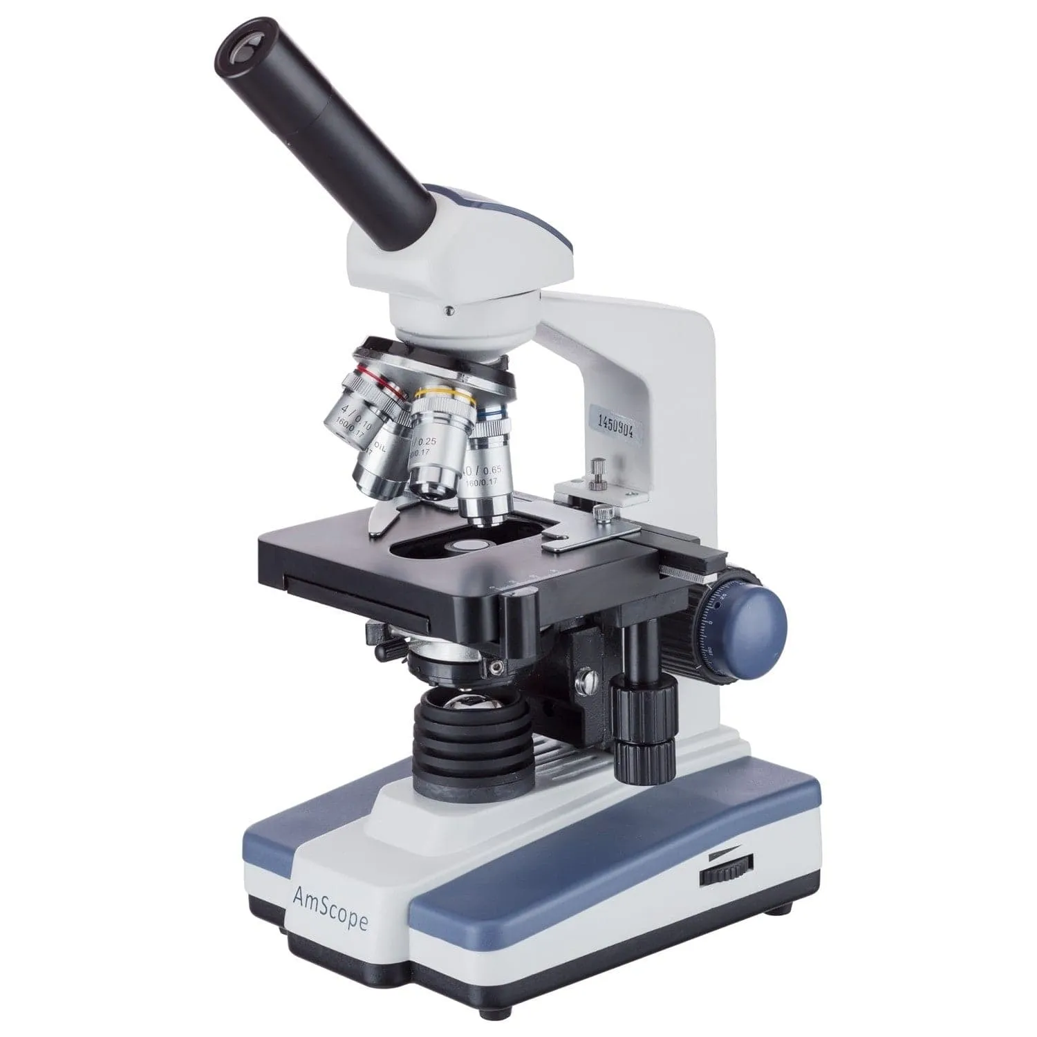 AmScope ME620 Series Monocular Compound Microscope 40X-1600X Magnification with LED and 1MP Digital Eyepiece