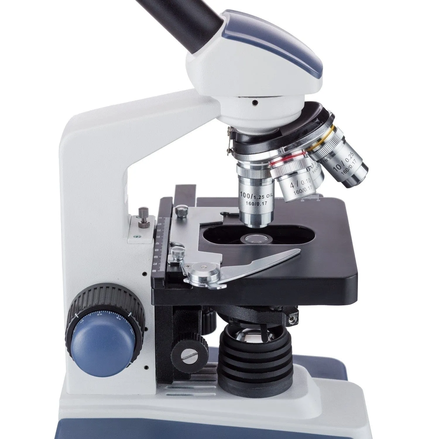 AmScope ME620 Series Monocular Compound Microscope 40X-1600X Magnification with LED, Slide Making Kit and 5MP Digital Eyepiece