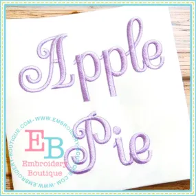 Apple Pie Embroidery Font