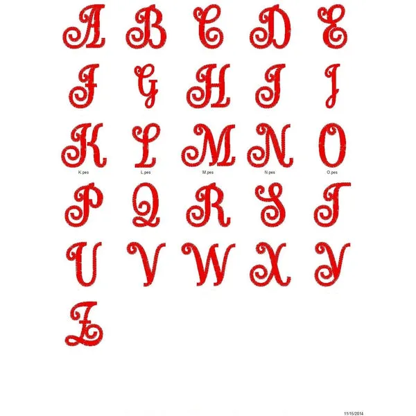 Apple Pie Embroidery Font