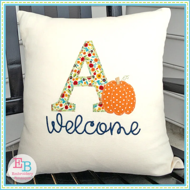 Applique Pumpkin Alphabet