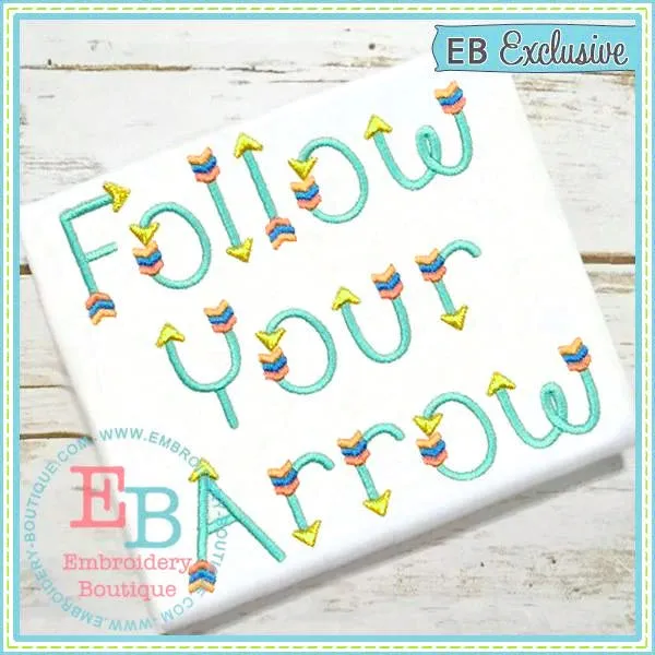 Arrow Embroidery Font