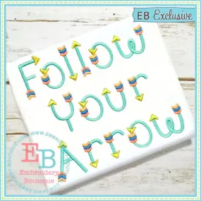 Arrow Embroidery Font