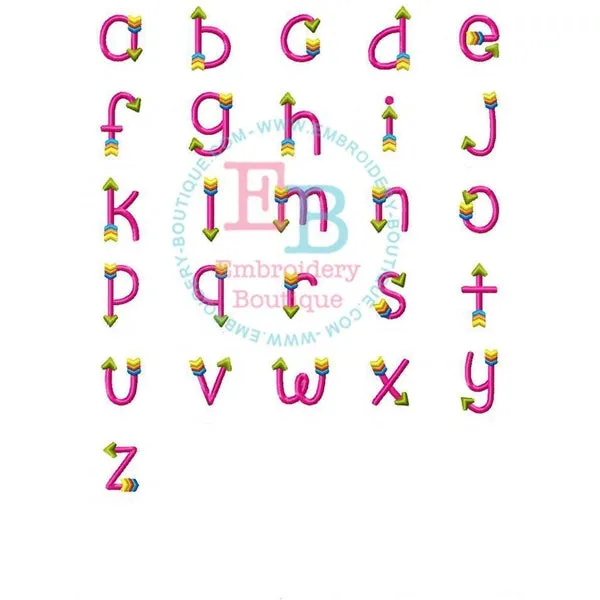 Arrow Embroidery Font