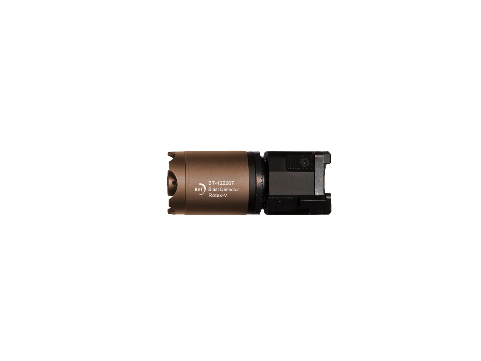 ASG B&T Rotex-V Airsoft QD Blast Deflector (Black / Grey / Mud)