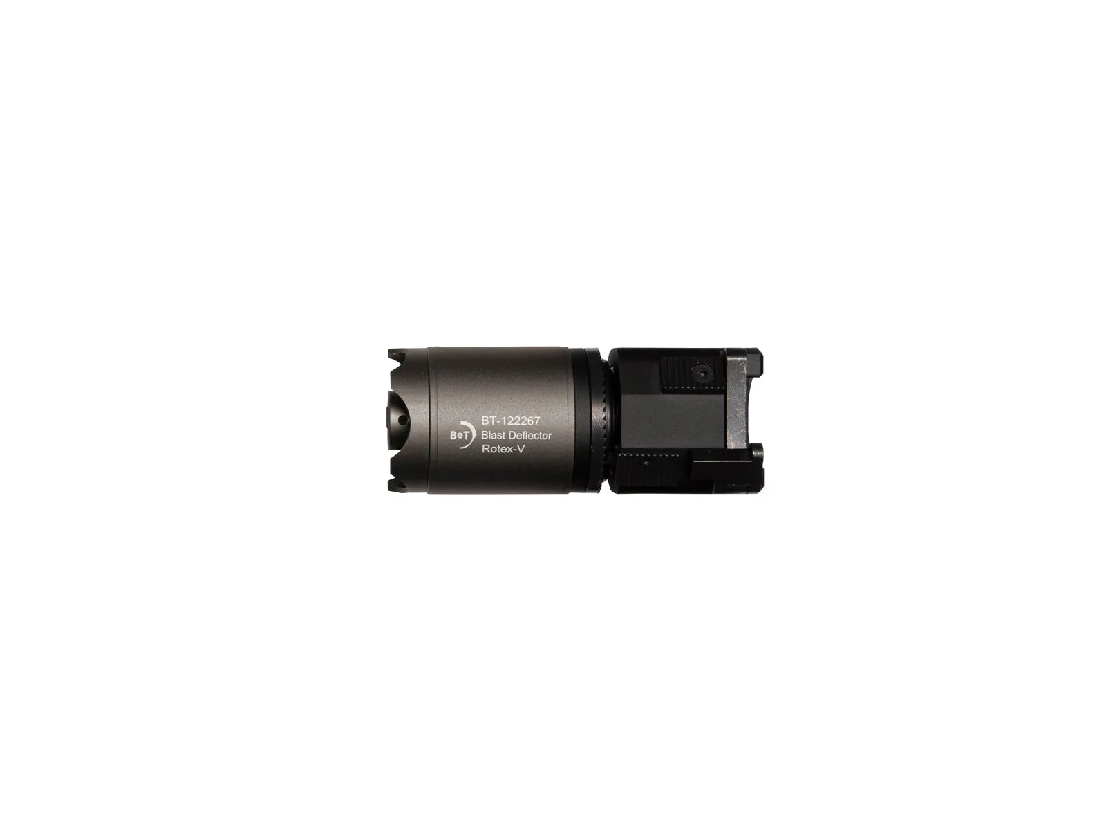 ASG B&T Rotex-V Airsoft QD Blast Deflector (Black / Grey / Mud)