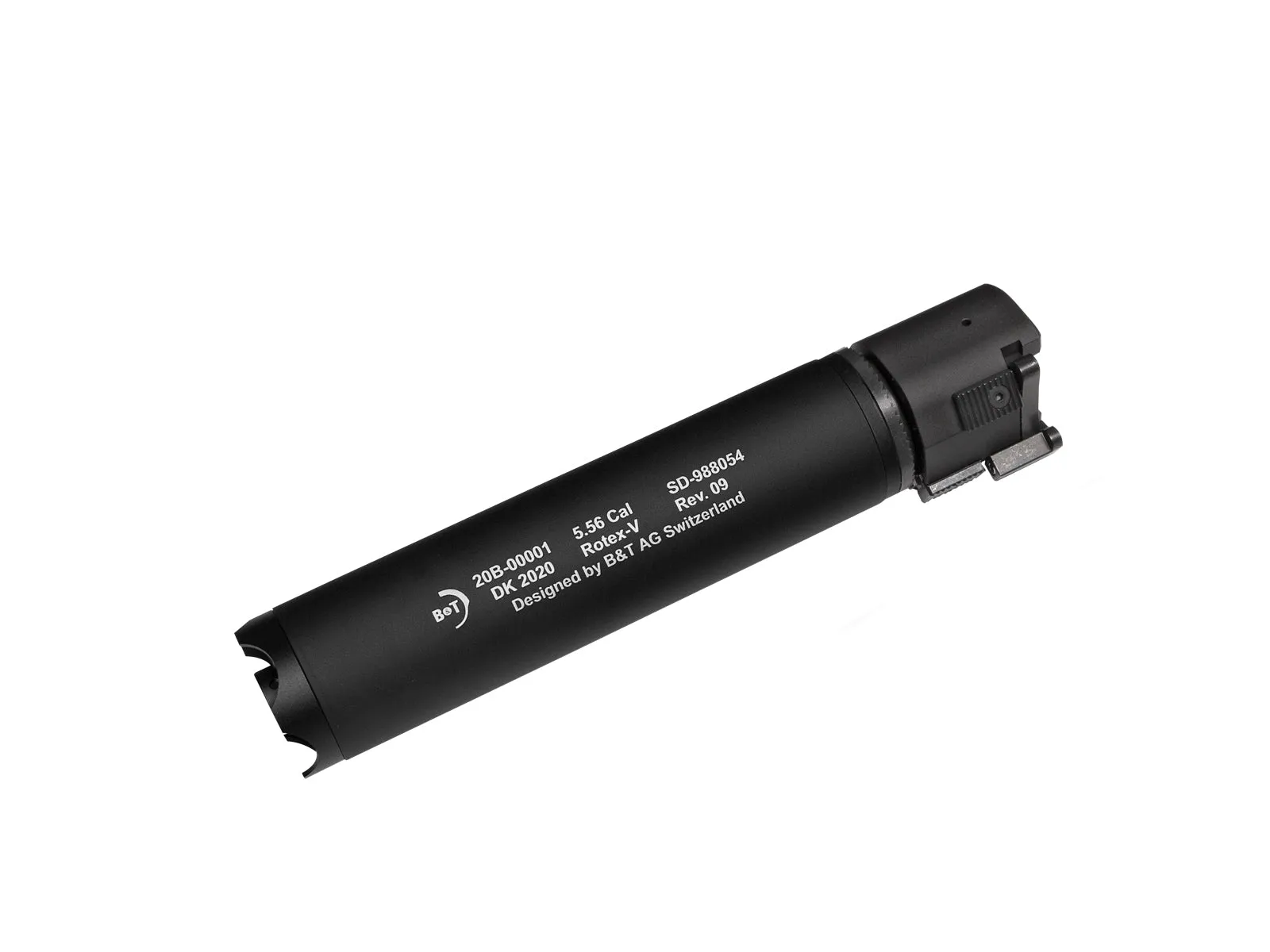 ASG B&T Rotex-V Airsoft QD Suppressor (Black / Grey / Mud)