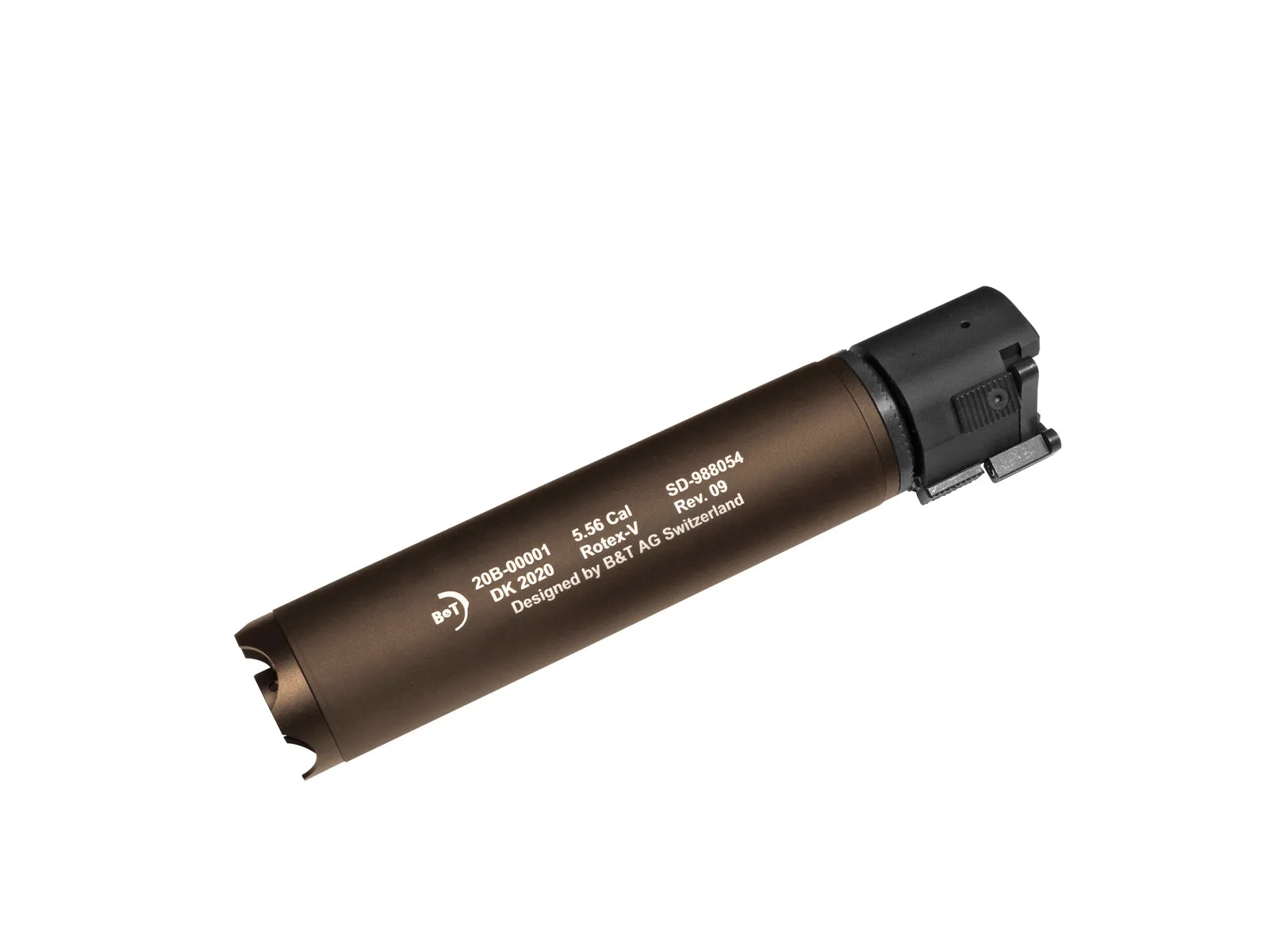 ASG B&T Rotex-V Airsoft QD Suppressor (Black / Grey / Mud)