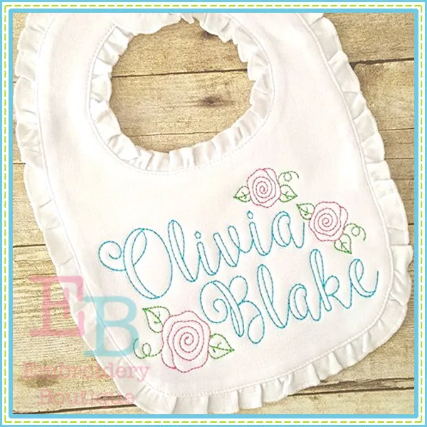 Ballerina Vintage Embroidery Font