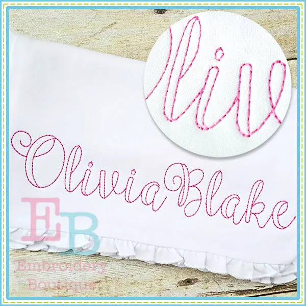 Ballerina Vintage Embroidery Font