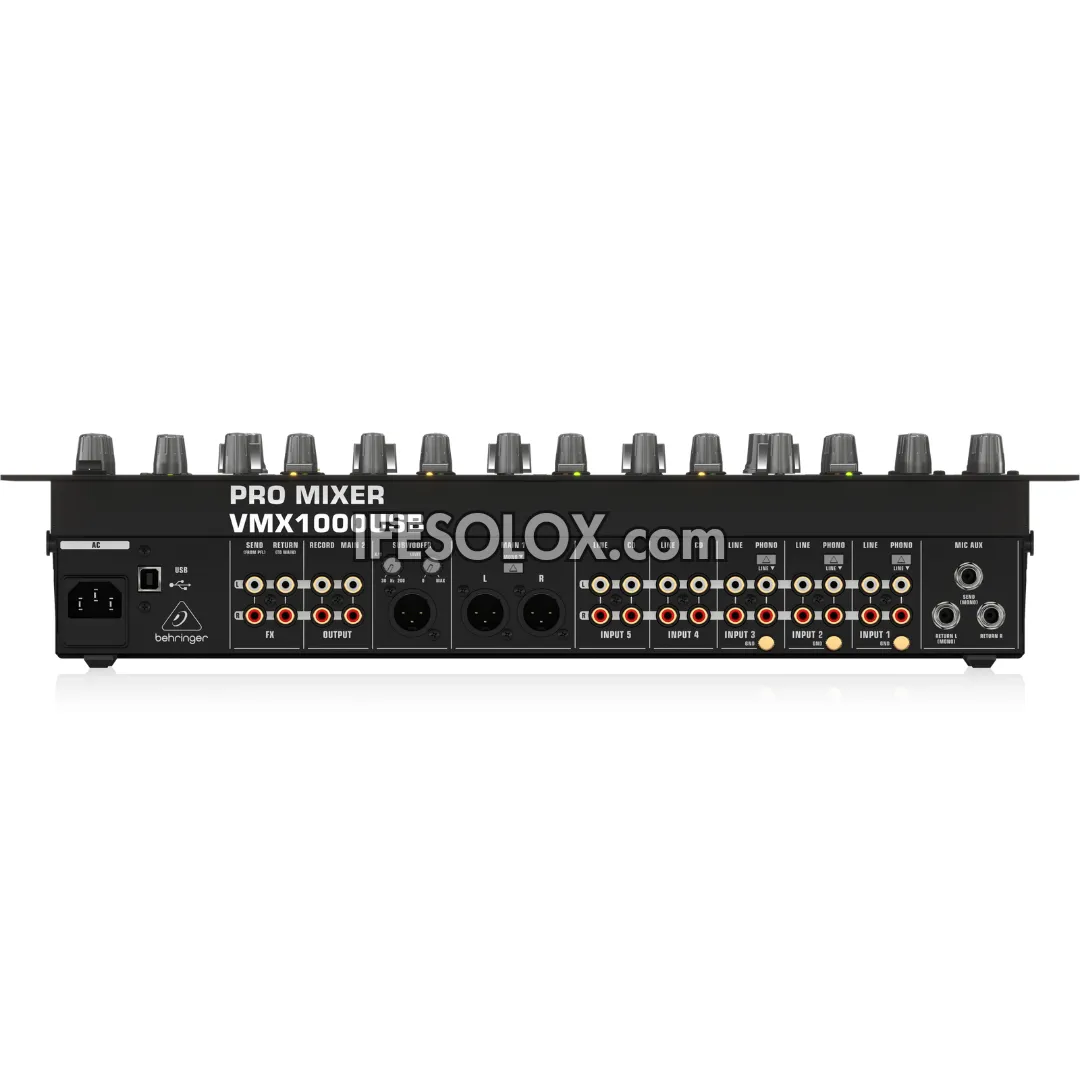Behringer VMX1000USB Professional 7-Channel DJ Mixer with USB Audio Interface, BPM Counter and VCA Control - Brand New
