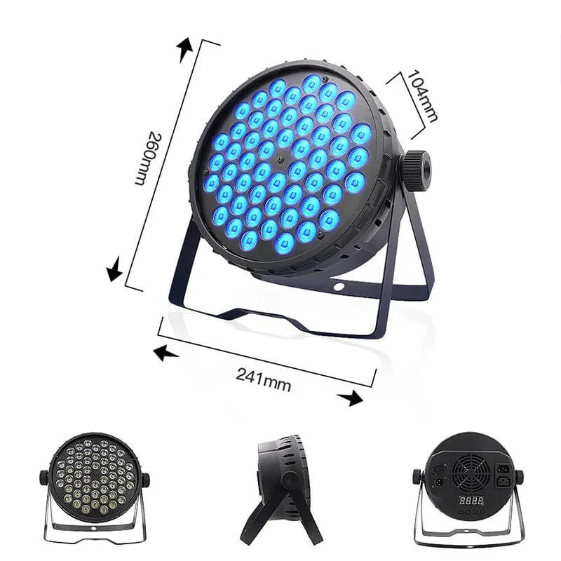 Betopper 54x3W 3-IN-1 RGB LED Mini Flat Par Light For Wedding DJ Club