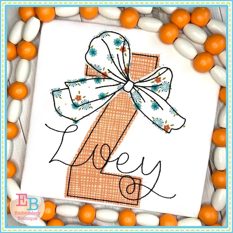 Big Bow Applique Font