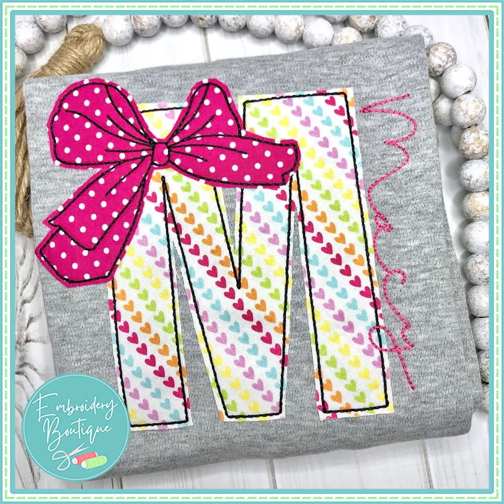 Big Bow Applique Font