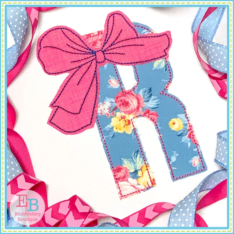 Big Bow Applique Font