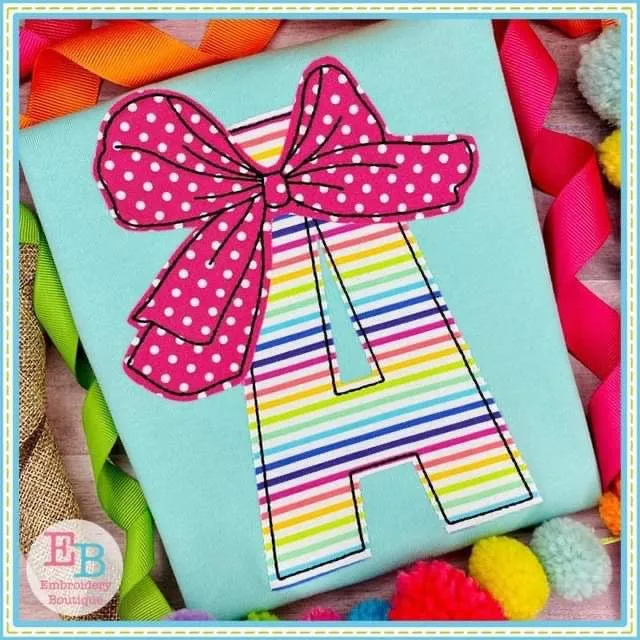 Big Bow Applique Font