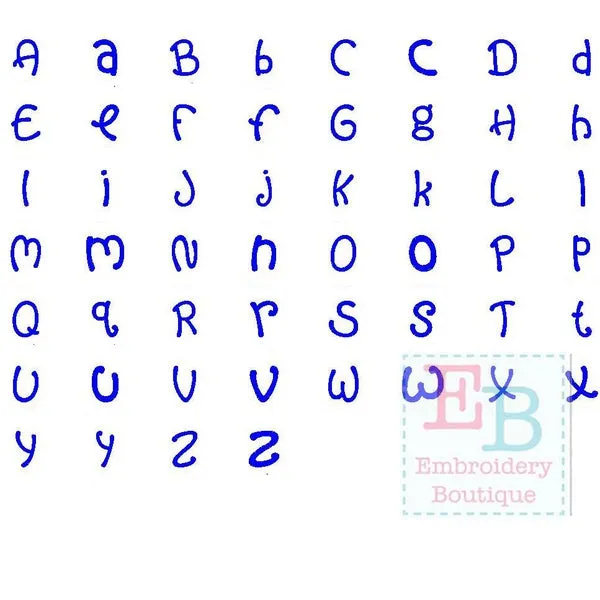 Blowing Bubbles Embroidery Font