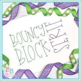 Bouncy Block Serif Embroidery Font