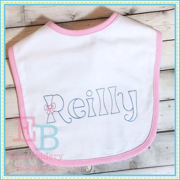 Bow Embroidery Font