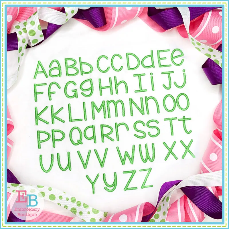 Brighter Days Embroidery Font