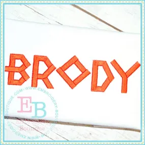 Brody Embroidery Font
