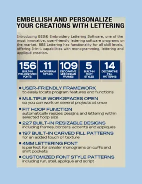Brother BES Embroidery Lettering Software