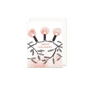 Christmas Lights Choir Greeting Card