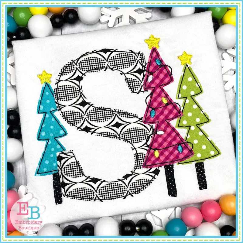 Christmas Trees Applique Alphabet