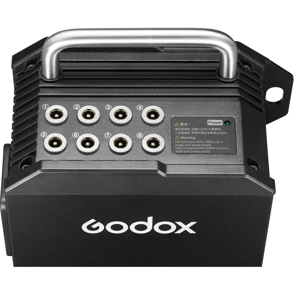 [CLEARANCE] Godox KNOWLED TP-P600 Kit 600W Power Box Charging Station for TP and TL Series Tube Lights can Power Up to 8 Lights for Studio, Video and Film Production
