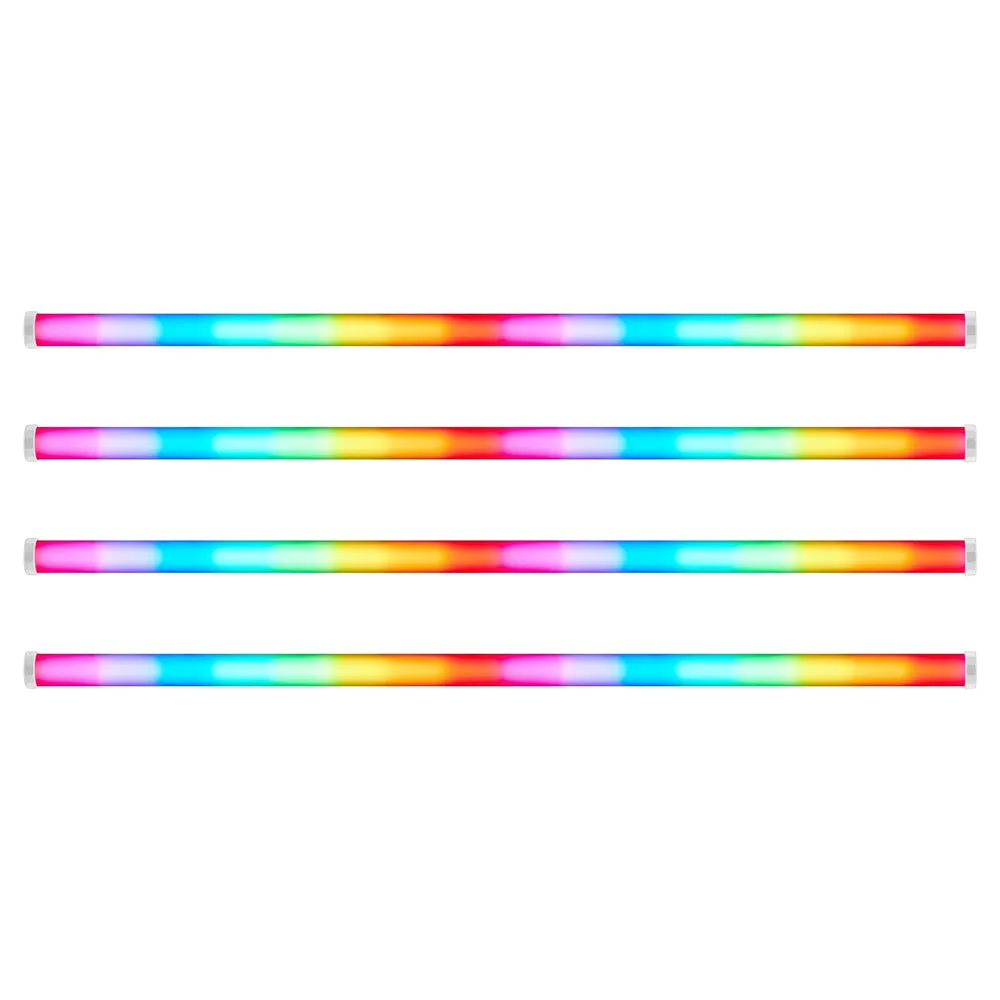 [CLEARANCE] Godox KNOWLED TP4R 8-Light Pixel RGB Studio 122cm Tube Lights Kit Set and TP-P600KIT Power Box, Onboard, DMX, CRMX, RDM, Bluetooth, Wireless App Controls and 17 Special Effect Presets for Studio Light Production and Photography