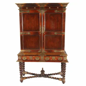 Colonial Cabinet on Stand in Padouk