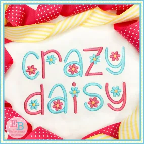 Crazy Daisy Embroidery Font