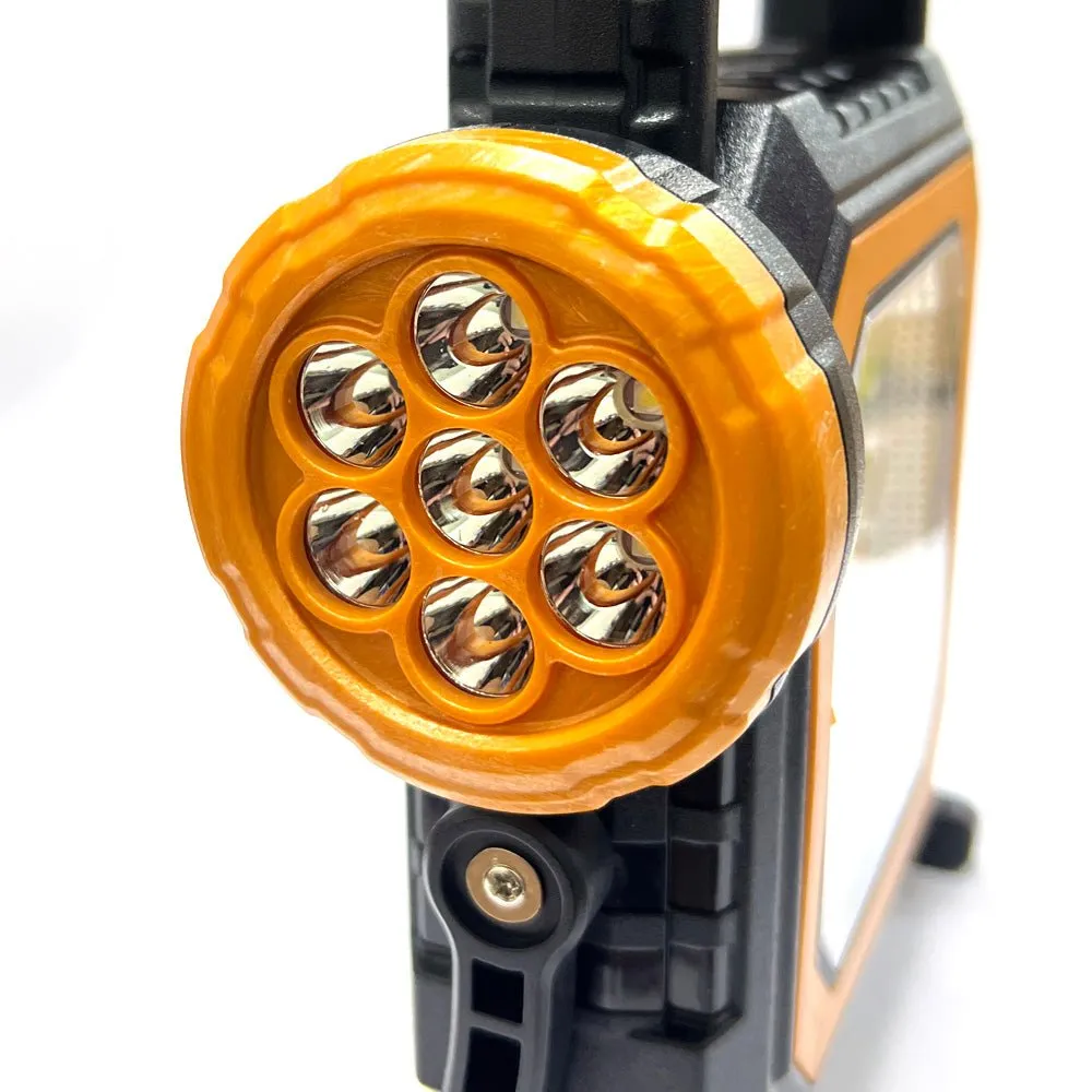 CRONY 7LED-83COB Solar Working Lamp Solar Rechargeable Cob Led Flashlight