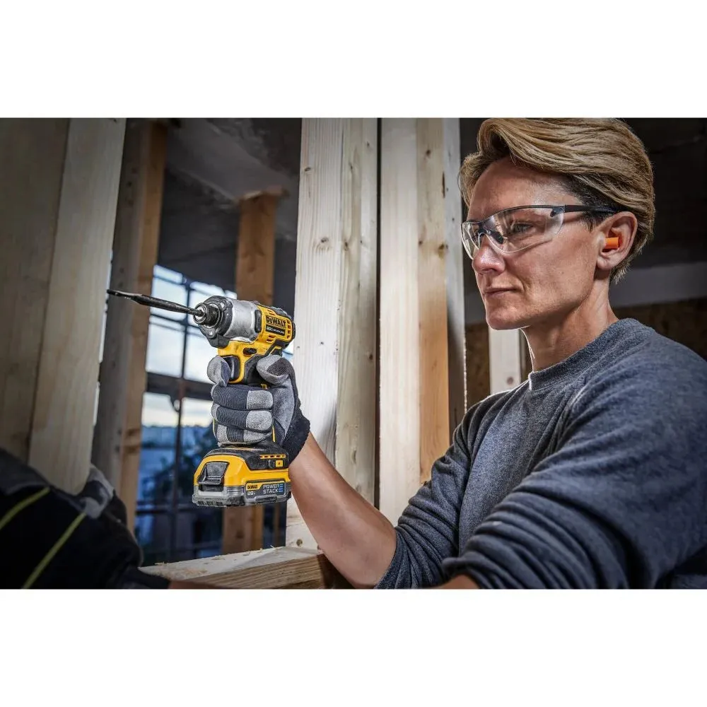 DeWALT DCF850E1 ATOMIC Brushless Cordless 1/4 In. 3-Speed Impact Driver with POWERSTACK Compact Battery