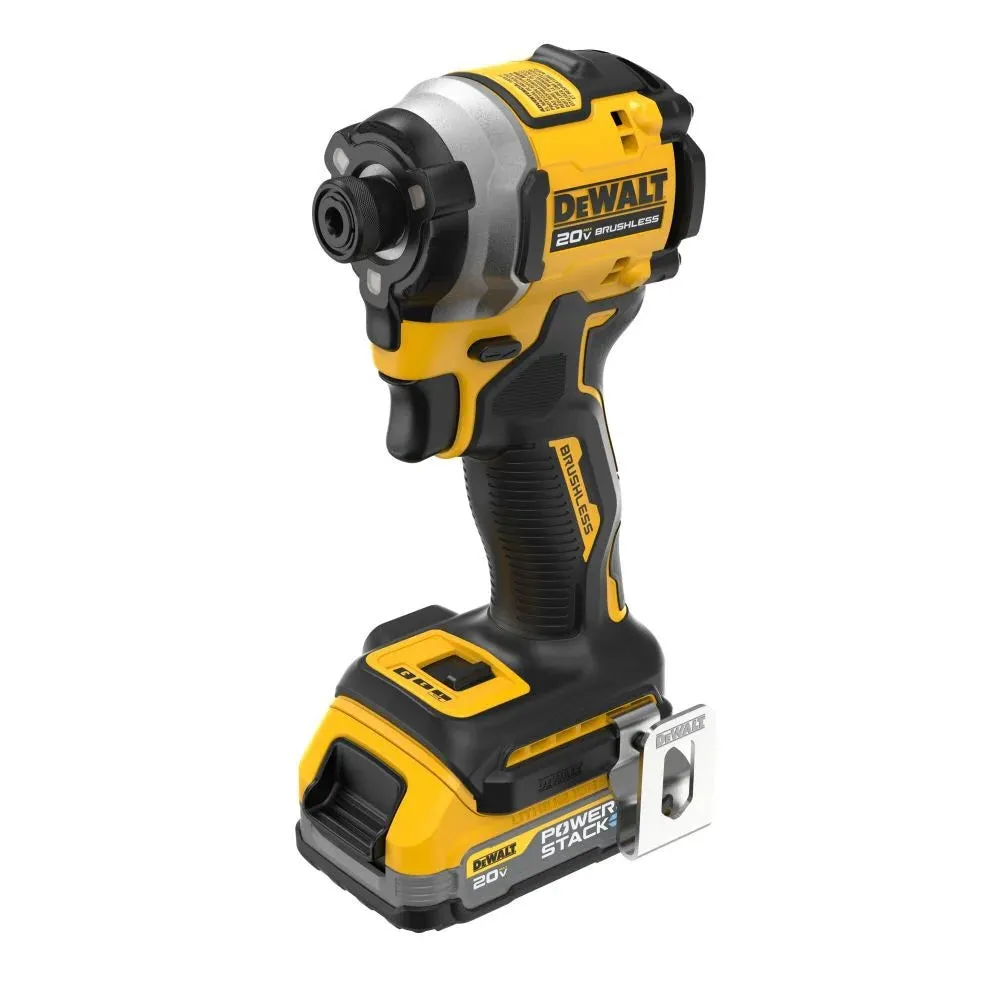 DeWALT DCF850E1 ATOMIC Brushless Cordless 1/4 In. 3-Speed Impact Driver with POWERSTACK Compact Battery