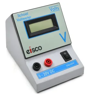 Digital Voltmeter, 0 -20V DC, Accuracy  1 Digit, Portable, Large LCD Display - Eisco Labs