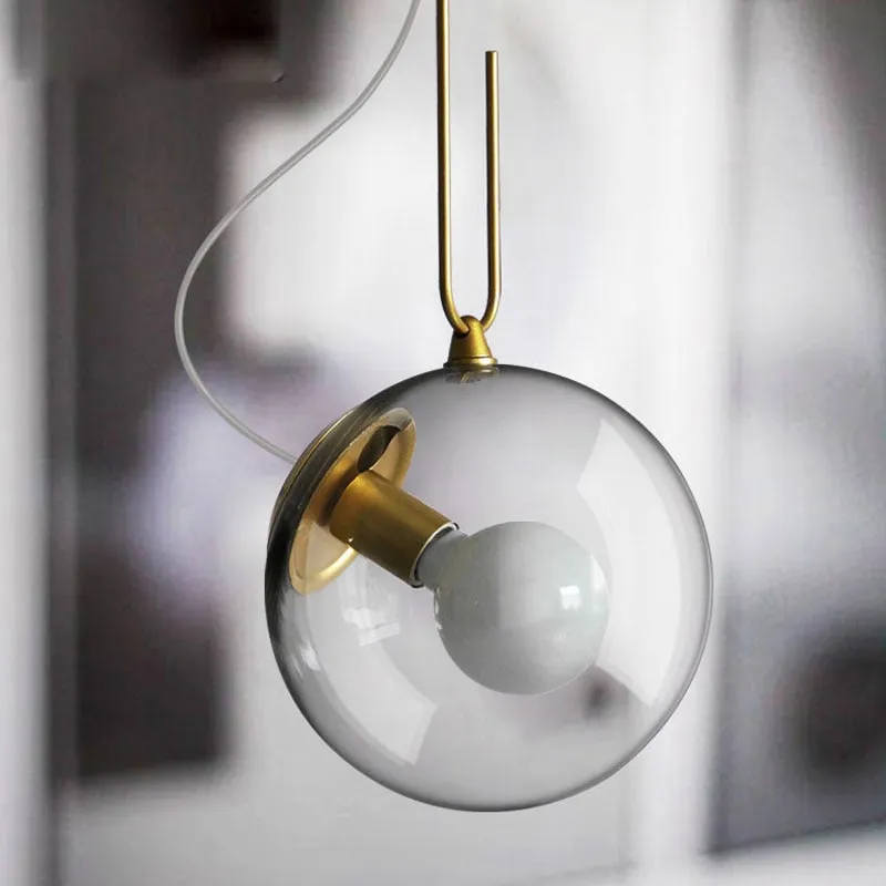 Epcot Industrial LED Glass Pendant Light