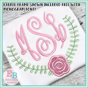 Fancy Circle Monogram Embroidery Font
